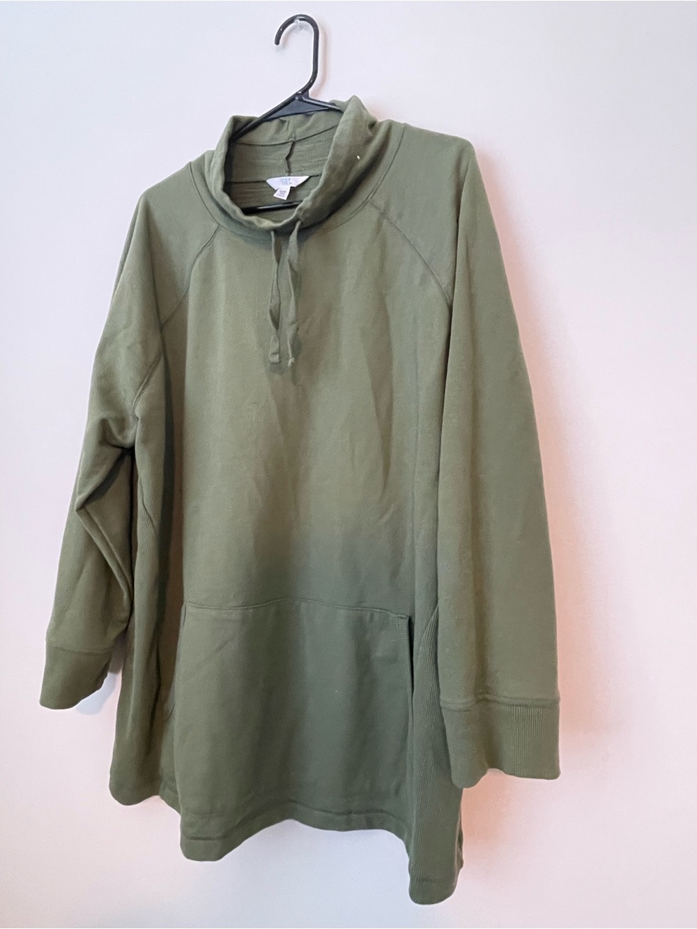 time tru sweatshirt forest green size 3xl Oversized Ribbed Sleeves Front Pocket